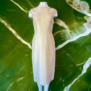 Lynn Lugo Women's Raw 100% Silk  Size 2 Gold Formal Cocktail Dress sleeveless